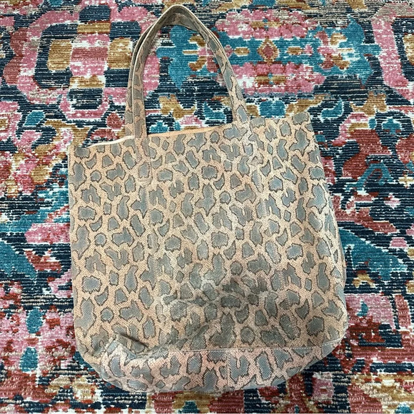 Anthropologie Quinn snake Print Leather Tote - Picture 3 of 4
